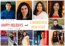 a collage of images with the words wishing you happy holidays and a wonderful new year