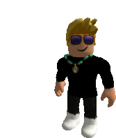 a roblox character with sunglasses and a necklace