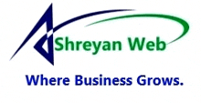 the logo for shreyan web where business grows