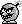 a black and white pixel art drawing of a skull with sunglasses and a bomb coming out of it .