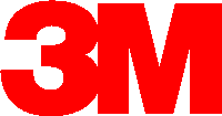 a large red 3m logo with white letters on a white background