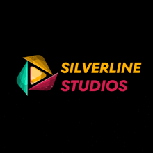 silverline studios logo on a black background with a colorful triangle