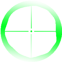 a green circle with a green cross in the center