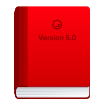 a red book with version 5.0 written on the cover