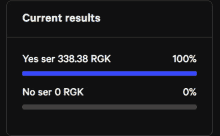 a screen showing current results with a blue line