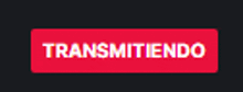 a red button that says transmitiendo in white letters