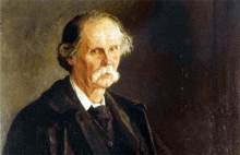 a painting of a man with a mustache