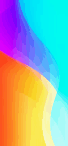 a rainbow colored background with a blue and yellow swirl