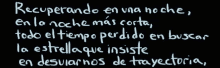 a black background with white writing that says recuperando en una noche