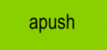 a green background with the word apush in black letters