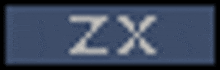 a blue background with the letter zx on it
