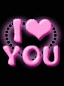 a pink i love you sign with a pink heart