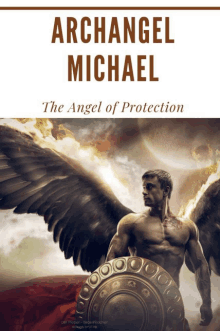 a man with wings and a shield is on the cover of archangel michael