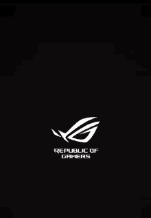 the republic of gamers logo on a black background