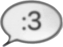 a speech bubble with the number three on it