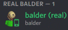 a pixelated image of a balder character with the words real balder written below it