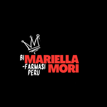 a logo for mariella farmasi peru with a crown on it