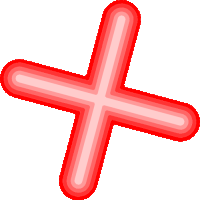 a red cross on a white background with a gradient