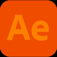 an orange square with the letter ae in orange