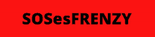 a red background with the words sosesfrenzy in black letters