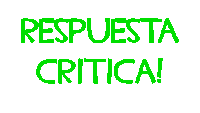 a green sign that says respuesta criticala on a white background