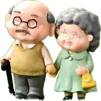 a man and a woman are standing next to each other holding hands and smiling .