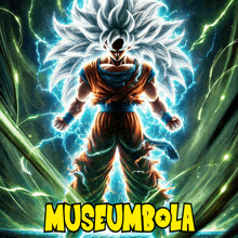 a poster with a dragon ball z character and the words museum bola