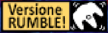 a pixelated logo for versione rumble with a ghost on it