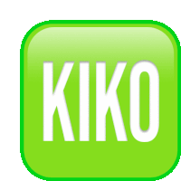 a green square with the word kiko in white