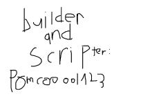 builder and scripter written on a white background