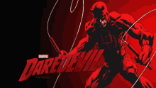 a poster for daredevil shows a man holding a whip