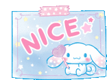 a picture of a bunny holding a heart and the word nice .