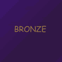 a purple background with the word bronze on it