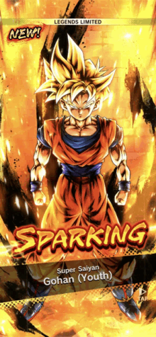 a poster of super saiyan gohan youth