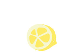 a slice of lemon on a white background that looks like a circle