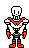 a pixel art drawing of papyrus from undertale