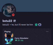 a furry simulator game is being played by a person named bstu22