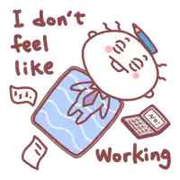 a cartoon of a man laying on a blanket with the words " i do n't feel like working " below him