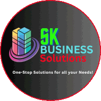 a colorful logo for gk business solutions