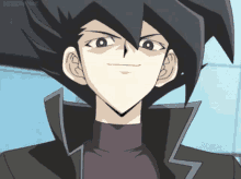 a close up of a cartoon character 's face with the word miss on the bottom left