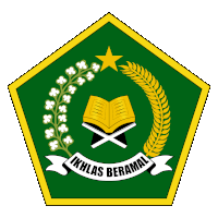 a green and yellow emblem with the words ikhlas berama