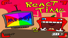 a cartoon of a tv screen that says meme