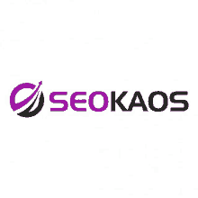 a logo for seokaos with a purple arrow