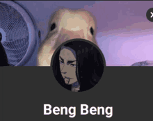 a picture of a person with the name beng beng on it