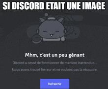 a screenshot of a discord page that says si discord était une image