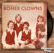 the album cover for the band boner clowns shows four men