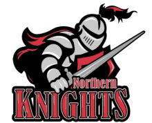 a logo for the northern knights shows a knight with a sword