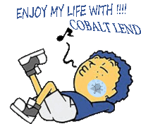 a cartoon of a boy laying on the floor with the words enjoy my life with cobalt lend above him