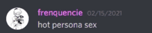 Frenquencie Hot Persona Sex Meme