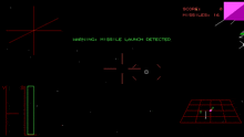 a computer screen that says warning missile launch detected on it